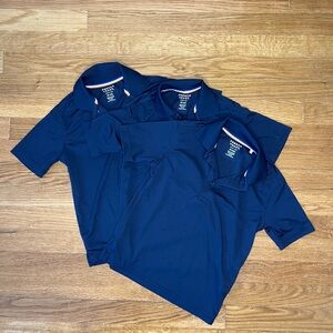 French Toast Navy Polo Shirts Bundle (3) | Short Sleeve Uniform Basics | XS 4/5